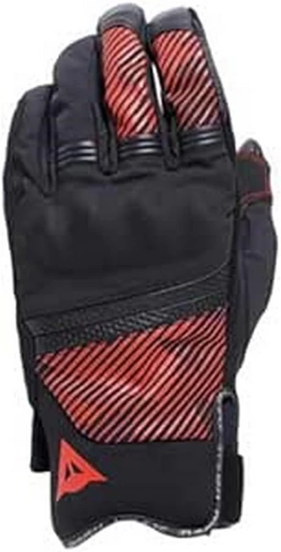 Dainese - Fulmine D-Dry® Gloves, Winter Motorcycle Gloves, Knuckle Protectors, Gloves with Thermal Padding, Touchscreen, Men, Black/Black/Red, XXL