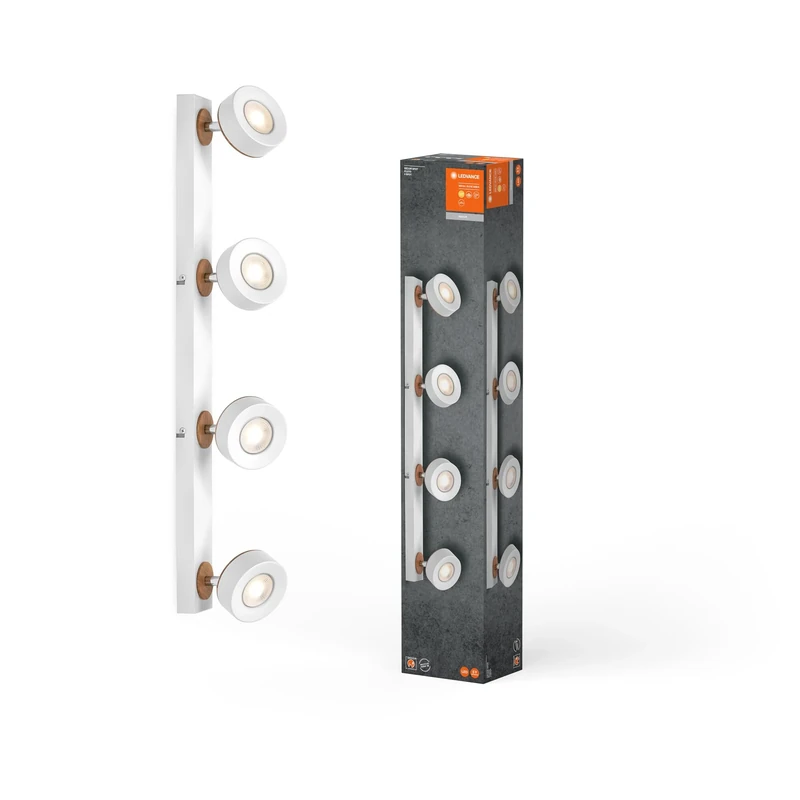 LEDVANCE Decor SPOT Pluto, 19.2W, 1250lm, White, Spotlight, Adjustable Heads, Versatile, Indoor spot, Warm White Light Color, high-Quality Optics, Easy Installation