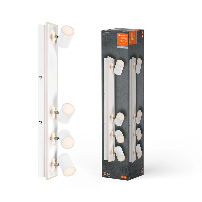 LEDVANCE Decor SPOT Mars, 58.5W, 2,960lm, White, Spotlight, Adjustable Heads, Versatile, Indoor spot, Warm White Light Color, high-Quality Optics, Easy Installation