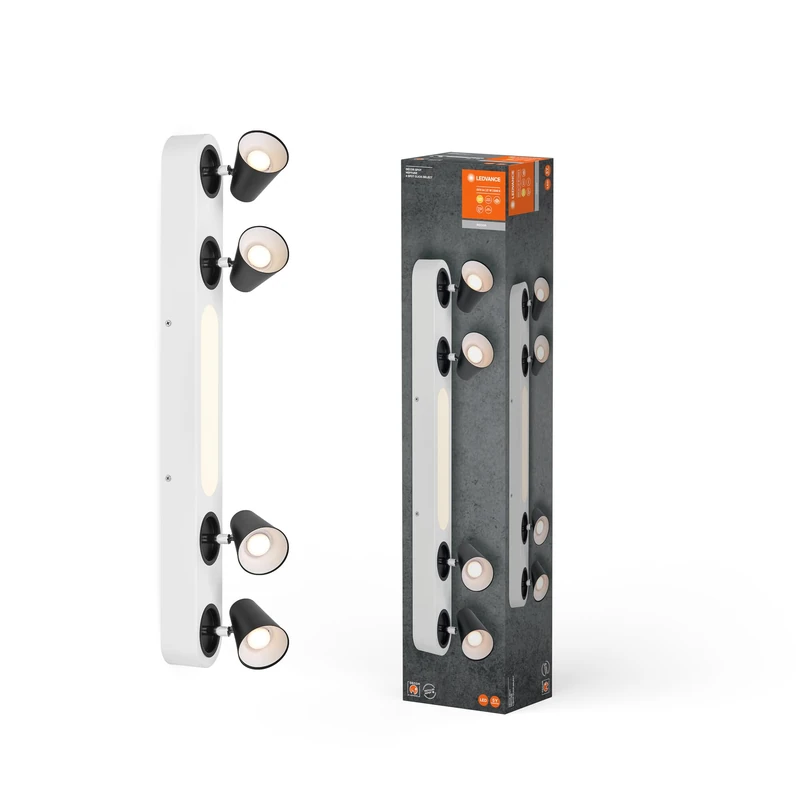 LEDVANCE Decor SPOT Neptune, 27W, 1335lm, White, Spotlight, Adjustable Heads, Versatile, Indoor spot, Warm White Light Color, high-Quality Optics, Easy Installation