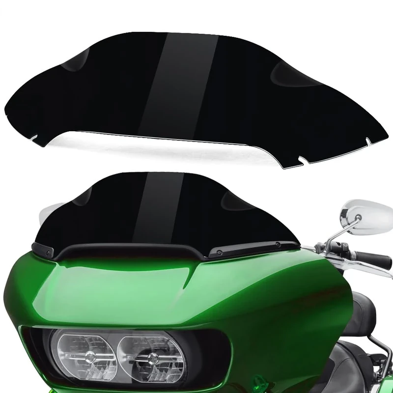 8" Wave Windshield Windscreen Wind Splitter fits for Harley Davidson Touring Road Glide FLTR 2015-2023 2016 2017 2018 2019 2020 2021 2022 (Black)