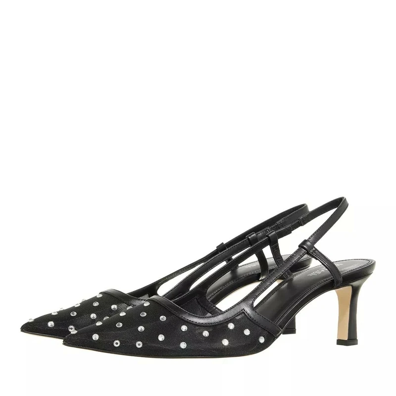 Michael Kors Womens Alora Mid Sling, Black1, 8