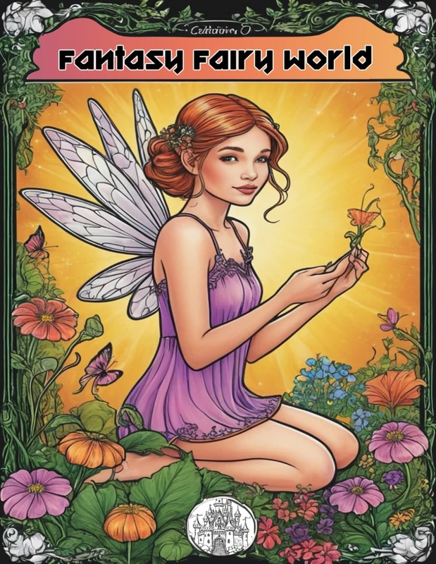 Fantasy Fairy World: Adult Coloring Book (Over 50 Images!)