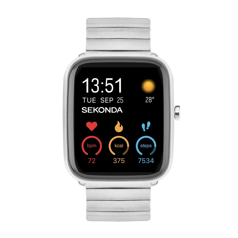Sekonda Motion Plus Smart Watch 36mm with Silver Stainless Steel Strap 30221