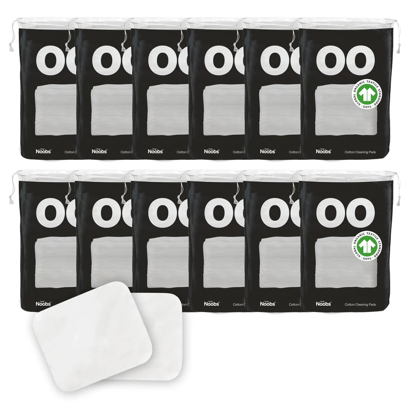 Large Baby Cotton Pads by LoveNoobs, 720 Count, GOTS Certified 100% Organic Large Cotton Wool Pads for Babies, Ultra Soft for Sensitive Skin, Lint-Free, Premium Jumbo Size