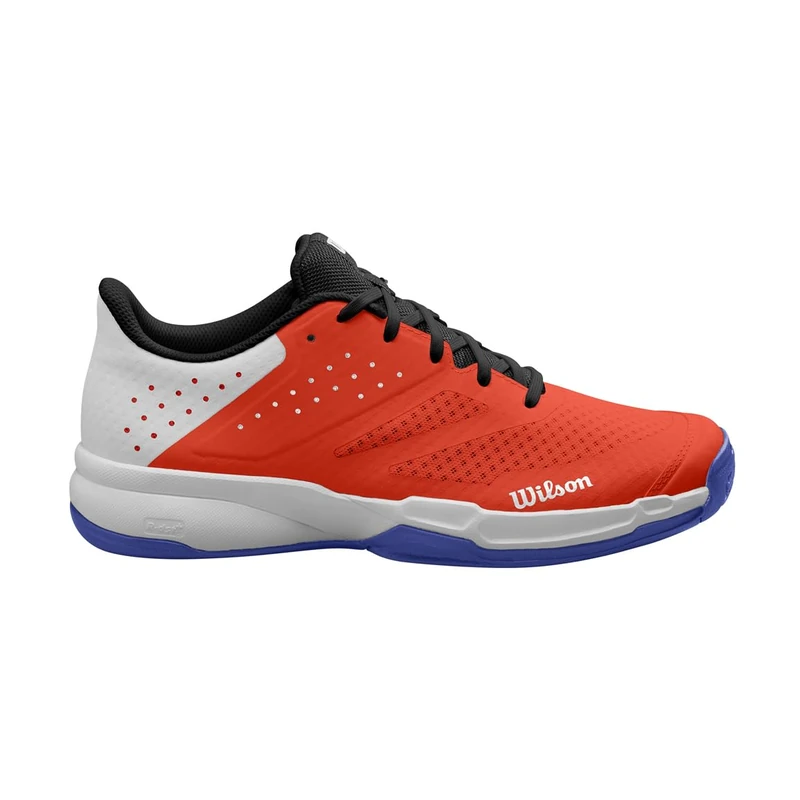 Wilson KAOS Stroke 2.0 Tennis Shoe, Men's, Size 13 1/2, White/Orange/Bluing