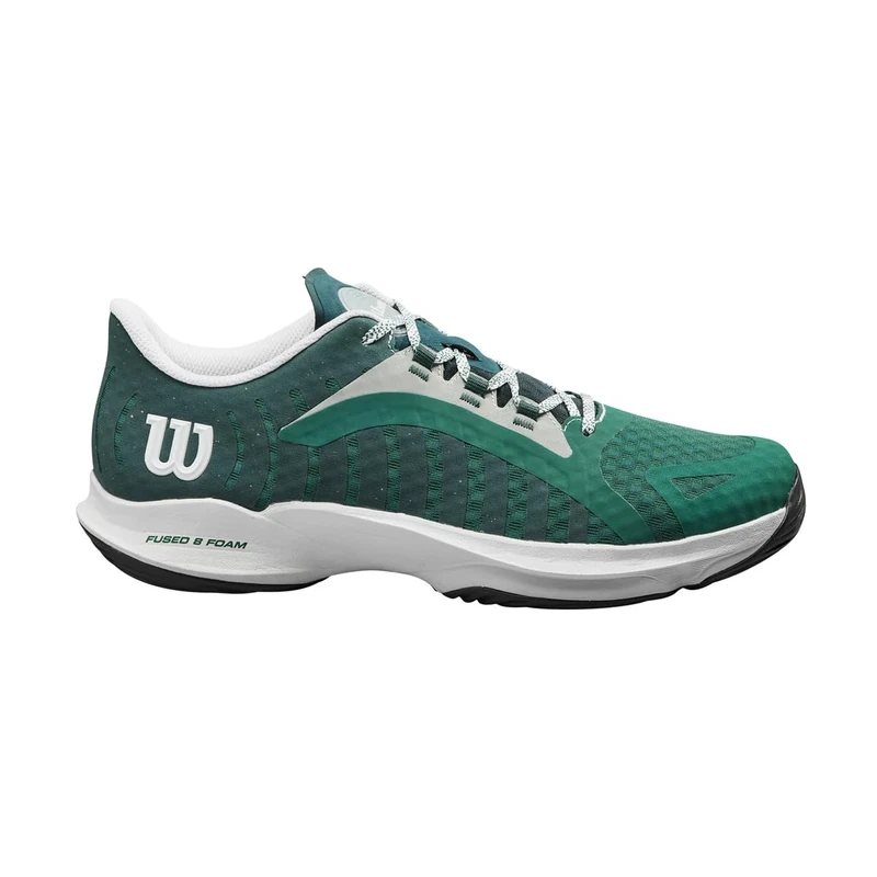 Wilson Hurakn Pro Padel Shoe, Men's, Size 13 1/2, Evergreen/White/Black