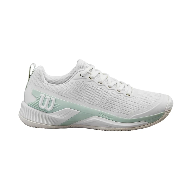Wilson Rush Pro 4.5 Tennis Shoe, Women's, Size 5, White/Surf Spray/Tofu