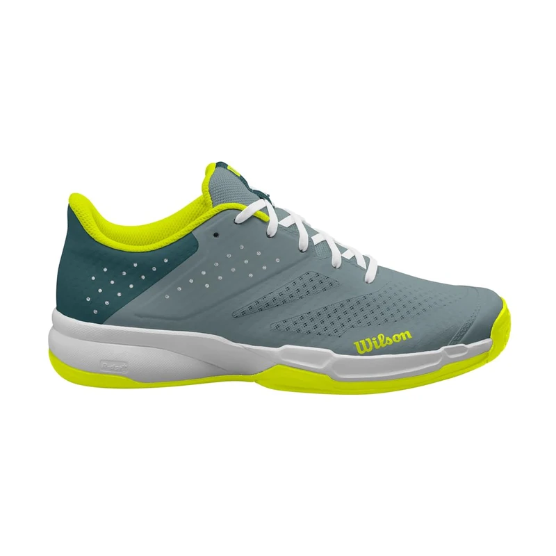 Wilson KAOS Stroke 2.0 Tennis Shoe, Men's, Size 12, Stormy Sea/Deep Teal/Safety Yellow