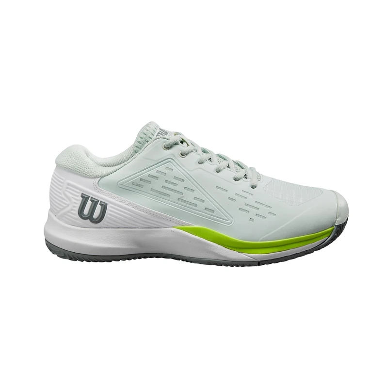 Wilson Rush Pro Ace Tennis Shoe for Clay Court, Women's, Size 8, Opal Blue/White/Jasmine Green