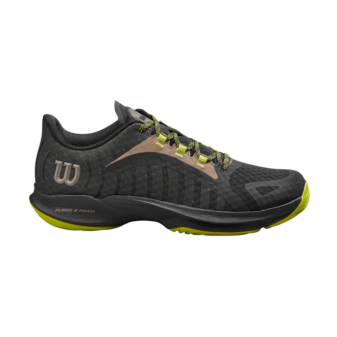 Wilson Hurakn Pro Padel Shoe, Men's, Size 9, Black/Lime Green/Falcon