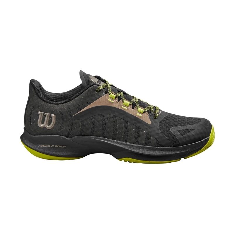 Wilson Hurakn Pro Padel Shoe, Men's, Size 12 1/2, Black/Lime Green/Falcon