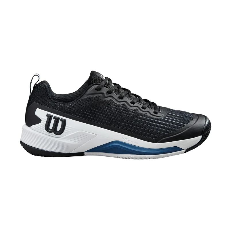 Wilson Rush Pro 4.5 Tennis Shoe, Men, Size 6.5, Black/White/Ensign Blue