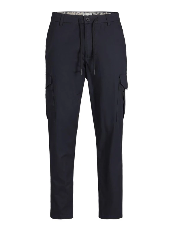 JACK & JONES Male Cargo Fit Cargo Trousers, Dark Navy, 27 W/30 L - Image 1