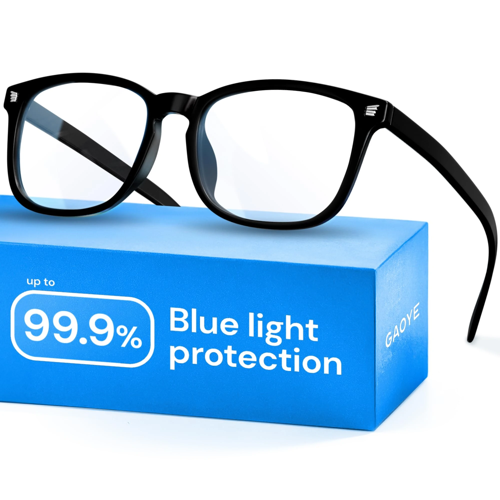 Gaoye Blue Light Blocking Glasses - Fashion Square Fake Eyeglasses, Anti UV Ray Computer Gaming Glasses, Blue Blockers Glasses for Women/Men