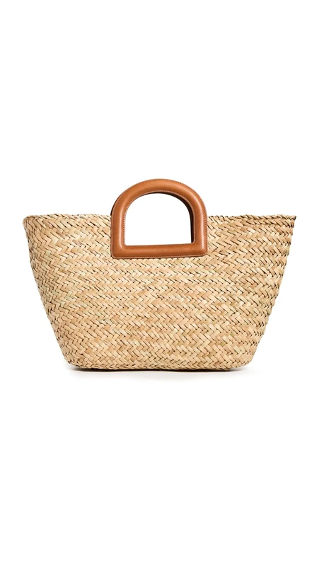 Madewell Women's Large Basket Tote, Saddle Brown Multi, M - Image 1