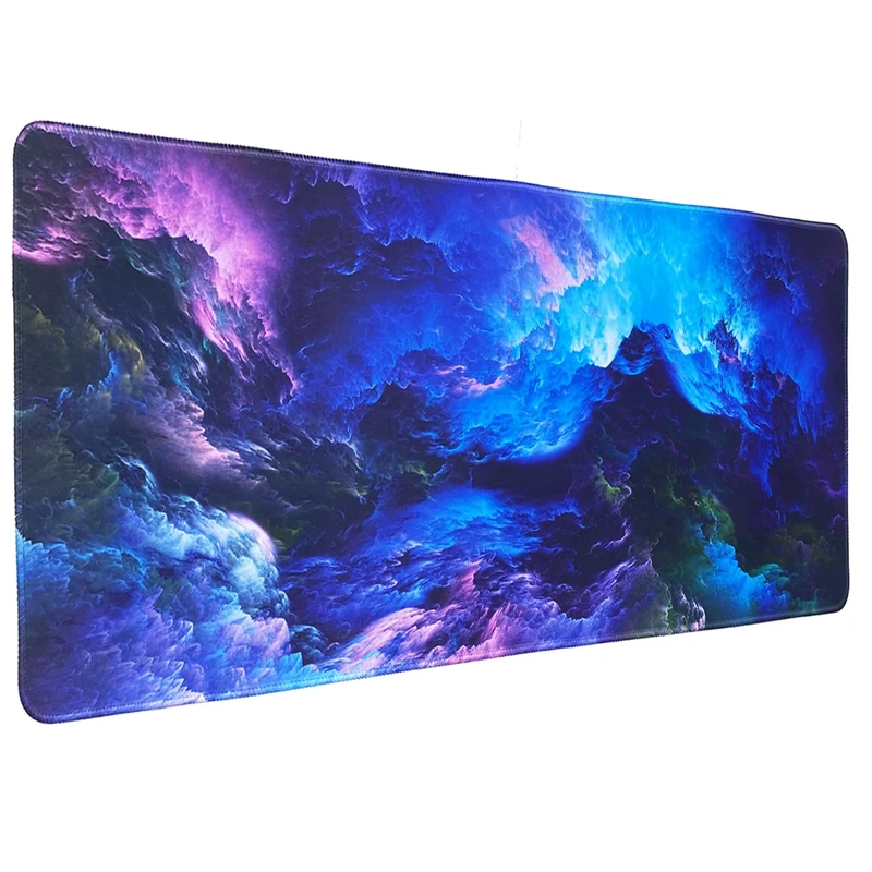 Hosimoln Gaming Mouse Pad,Large Mouse Pad Size 80x30cm Thickness 3mm,Premium-Textured Non-Slip & Waterproof Computer Mousepad with Stitched Edges for Gaming,Office & Home-80x30 Qicaiyun004