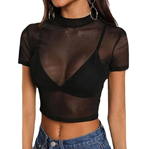 Avanova Women's Sun Graphic Tee Short Sleeve Crewneck Crop Tops Summer Casual T Shirt, Black C, XS