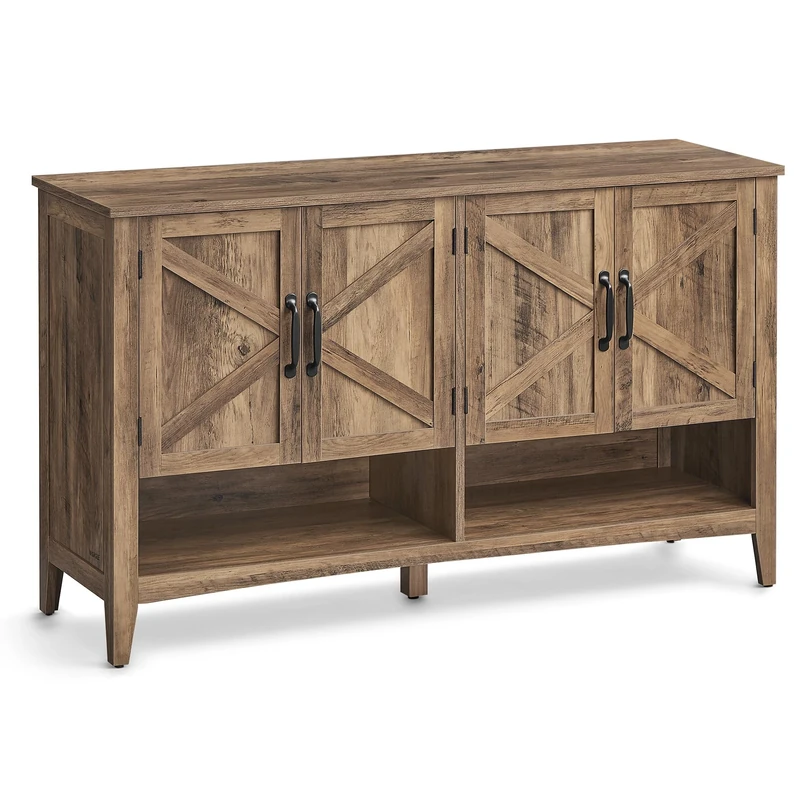 VASAGLE Shoe Cabinet, Shoe Rack, Shoe Storage, Traditional American Style Shoe Organizer with Height Adjustable Shelf, Handles, Sturdy Legs, Hallway, Honey Brown LBC039B01