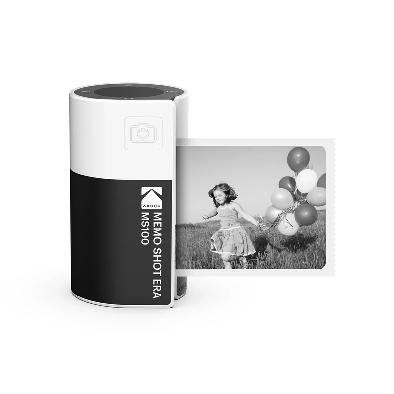 KODAK Memo Shot ERA Kids Instant Digital Camera and Photo Label Printer, White (Camera with 1 Roll One-Touch Label Cartridge)