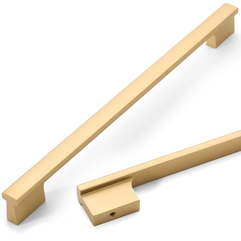 Asidrama 10 Pack 11.3 Inch(288mm) Brushed Gold Cabinet Pulls Kitchen Cabinet Handles Gold Cabinet Pulls Cabinet Hardware for Cupboard Drawer