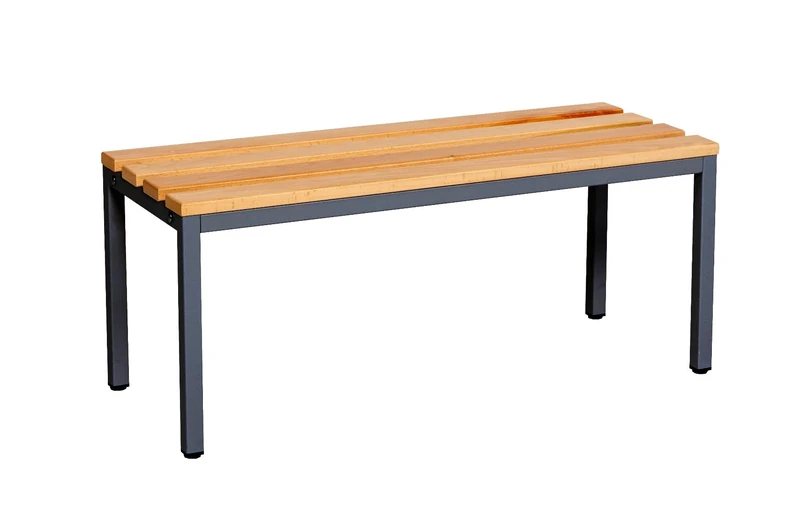 furni24 Changing Room Bench 100 x 42 x 40 cm Changing Bench Wardrobe Sports Bench with Real Wood for Gym