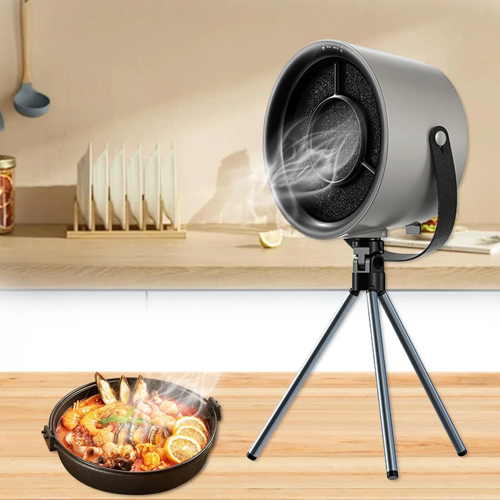 Vegena Portable Cooker Hood, Mini Extractor Fan for Home, Camping, BBQ, Hot Pot