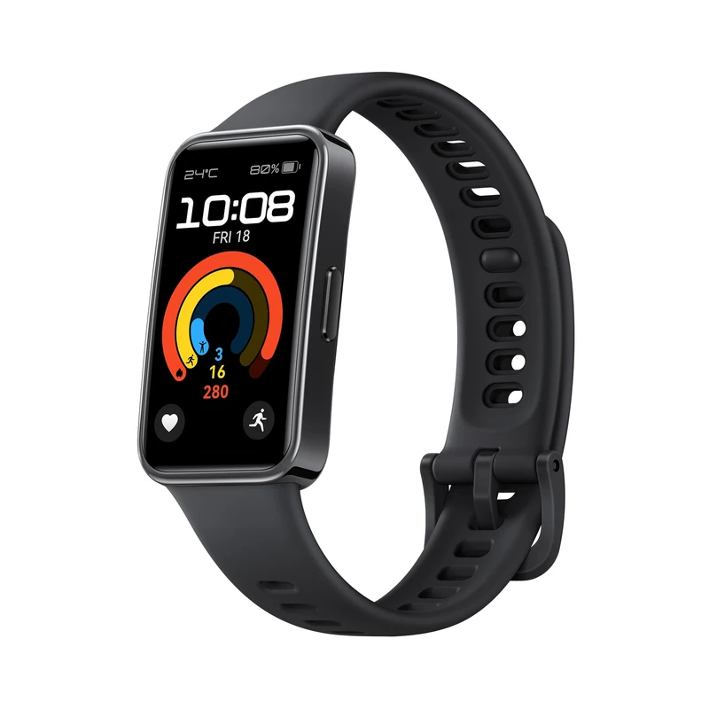 HUAWEI Band 9, Bluetooth, iOS & Android, Up to 14 Days Battery Life, Comfortable Wear, TruSleep 4.0, Scientific Sleep Tracking, 100 Training Modes, Smartband, Starry Black Fluoroelastomer Strap