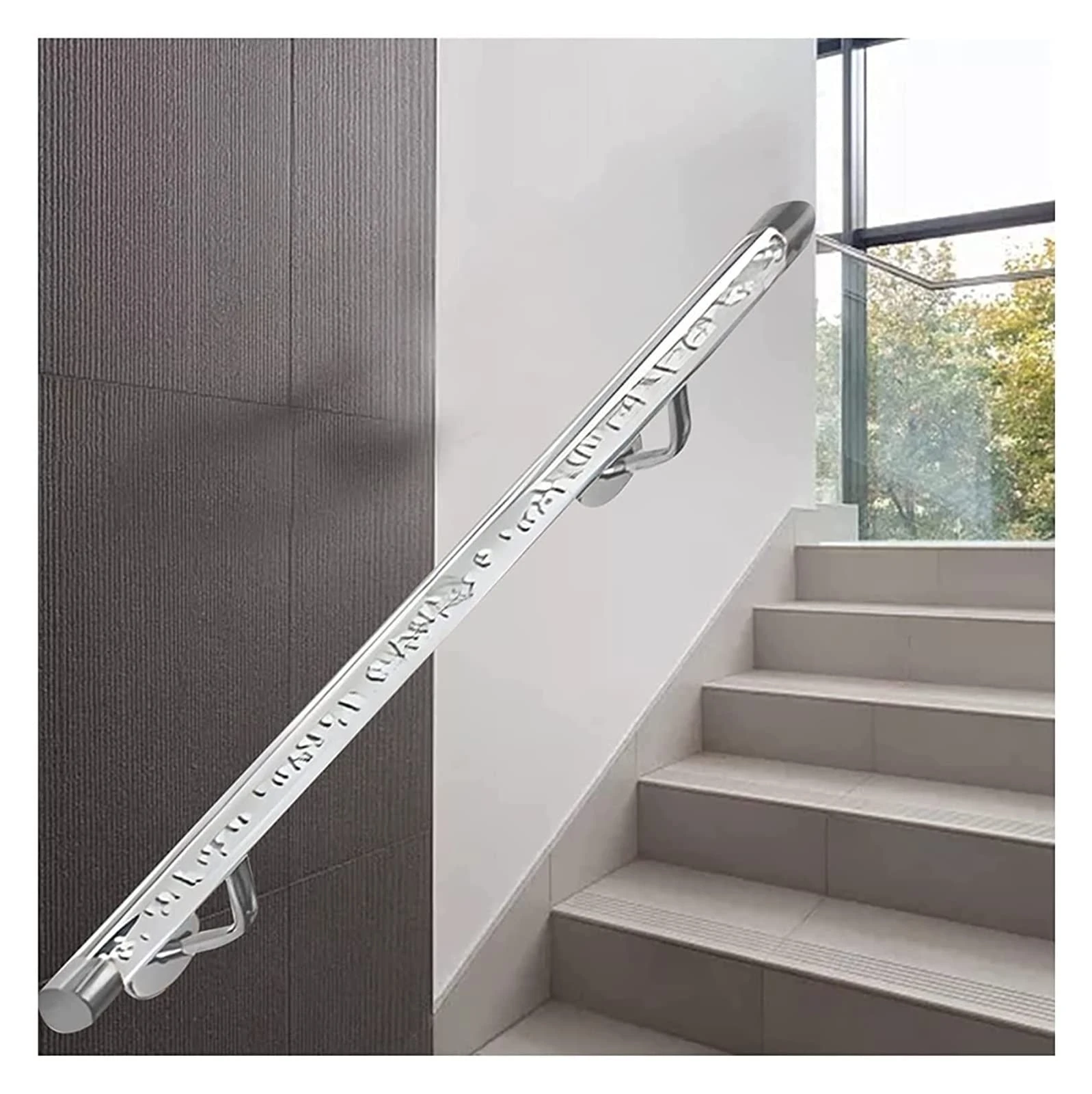 CuNtoHHH Clear Bubble Acrylic Stair Handrail Helps Railing, Stair Railing Wall Mount for Hallways, Lofts, Porches, Stairs, Indoor Outdoors, Door Handle