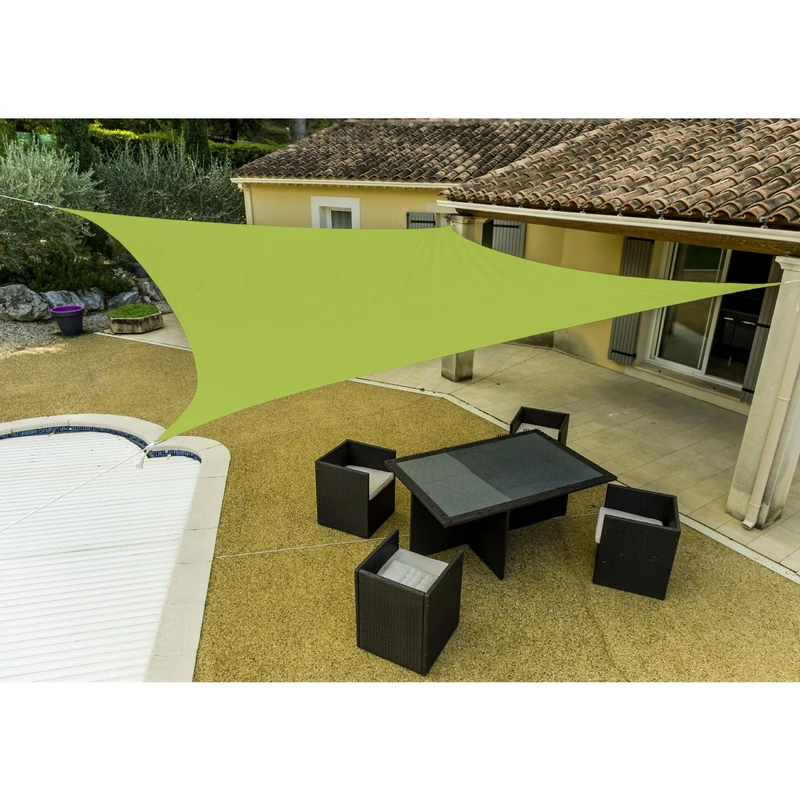WERKA PRO Rectangular Sun Shade Sail 4 x 5 m Lime Green