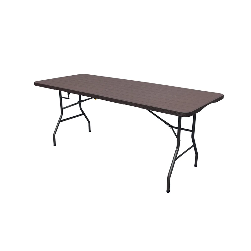 WERKA PRO Folding Table Wood Look 180 x 74 x 74 cm - Image 1