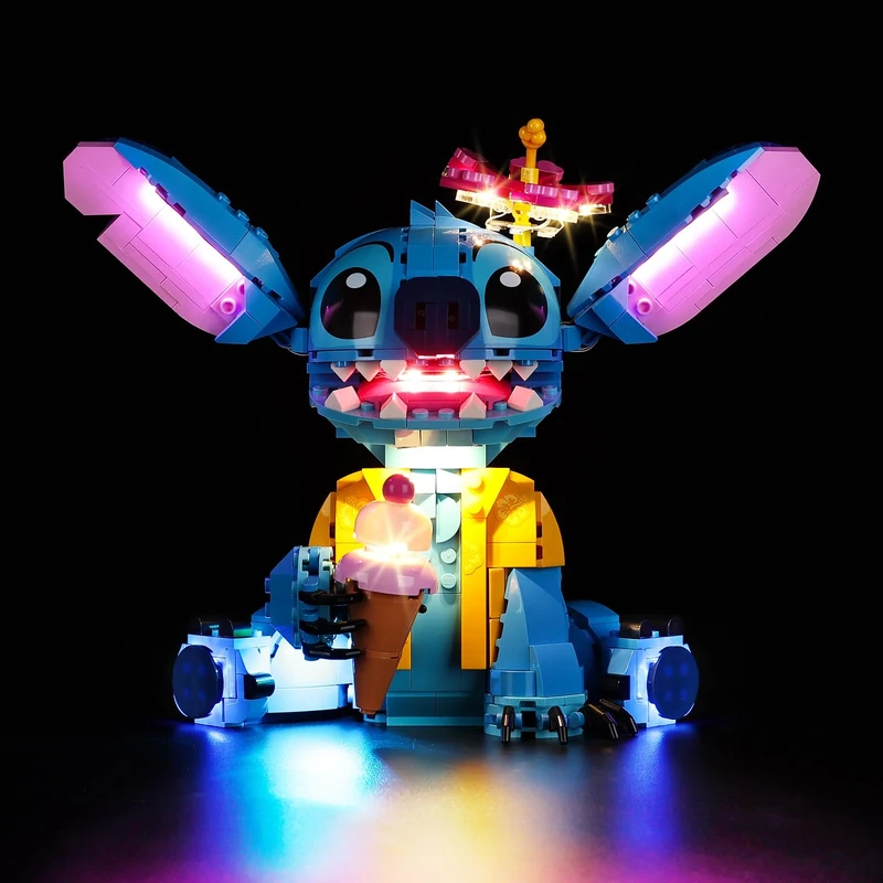 Kyglaring LED Lighting Kit Compatible with Lego Stitch 43249 Building Blocks, Lighting Accessories for Lego Lilo & Stitch 43249 Model Set (Not Include Models)