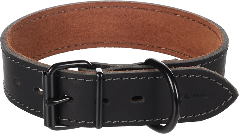 Flamingo Dog Collar Montana Black L 45-55cm 40mm - Image 1