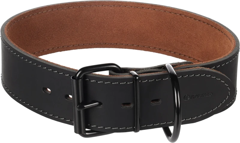 Flamingo Dog Collar Montana Black XXXL 58-68cm 50mm