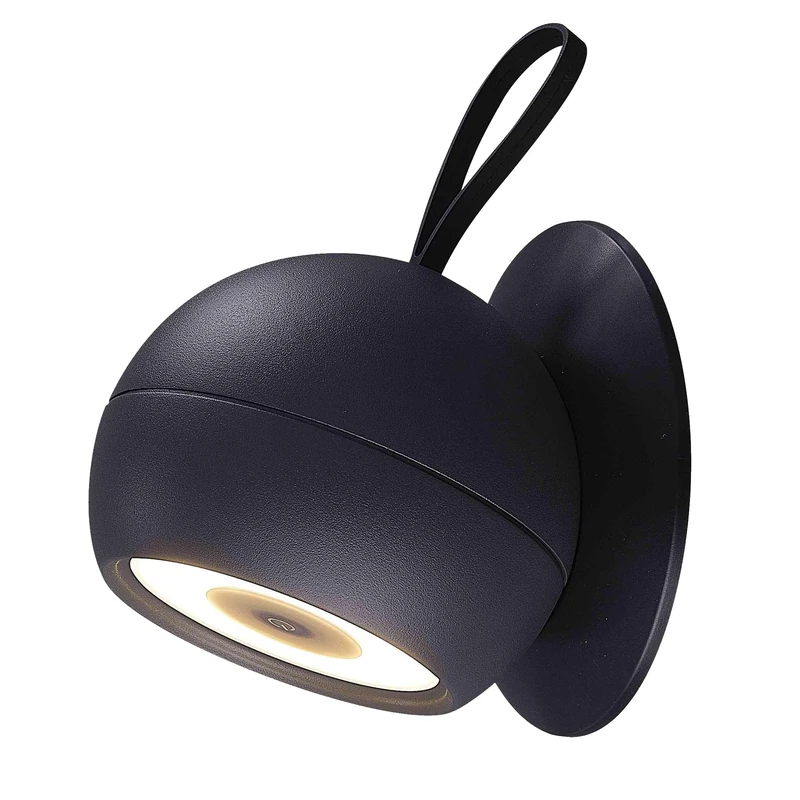 ORBY 2 in 1 Nomad Lamp in Aluminium Rubber Handle Magnetic Base LED Warm White ORBY H14.5 cm - Image 1