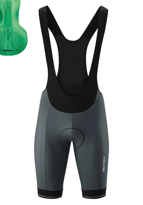 Gonso Sitivo Bib M, Men's bib cycling shorts, With Sitivo Comfort seat pad, High elasticity of movement and anti-slip silicone leg grippers, Tight fit
