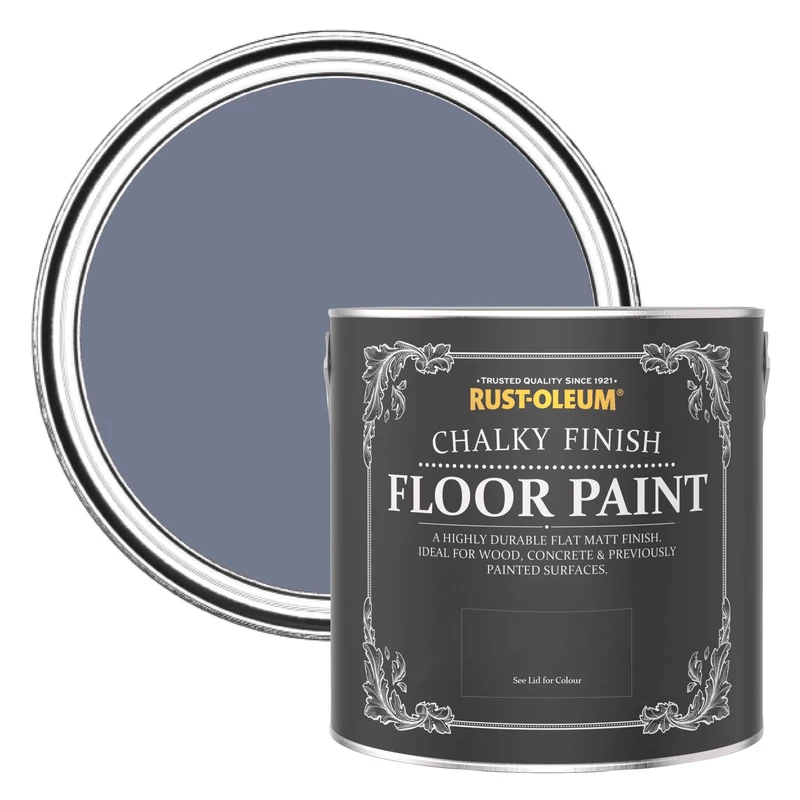 Rust-Oleum Blue Scratch Proof Floor Paint in Matt Finish - Hush 2.5L
