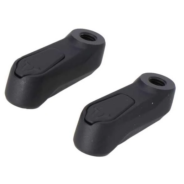 SW-MOTECH Right/Right Mirror Extension. M10 x 1.25 Black - Image 1