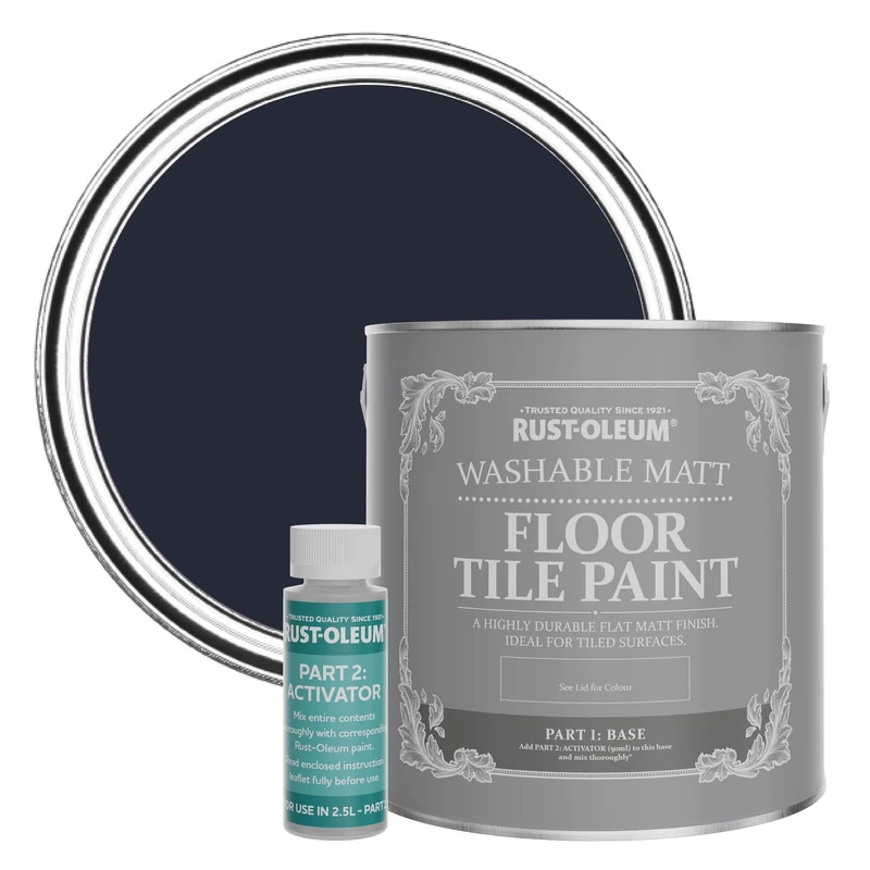 Rust-Oleum Blue Washable Matt Floor Tile Paint, Matt Finish - Odyssey 2.5L