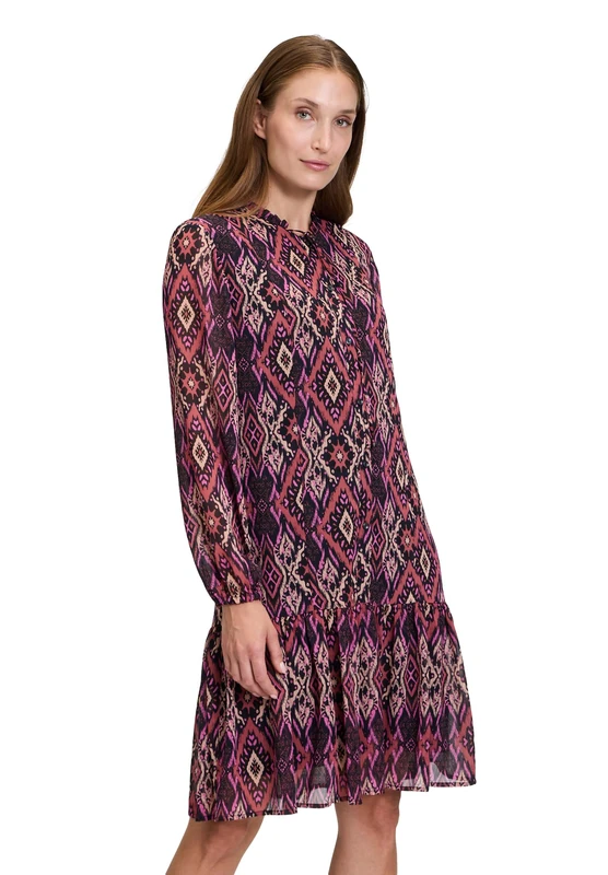 Cartoon Women's Dress, Purple/Orange, 10