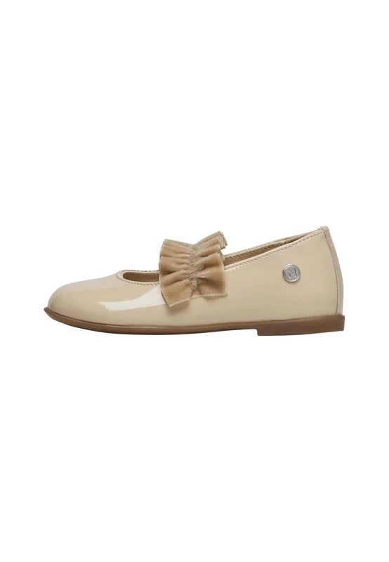 NATURINO Girl's Ameranti Mary Jane Flat, Beige, 32 EU