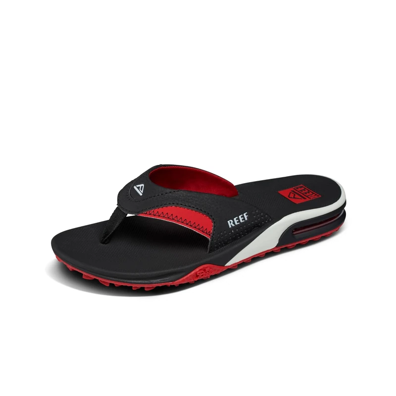 Reef MENS SANDALS, FANNING PREGAME, BLACK/RED, 6 UK