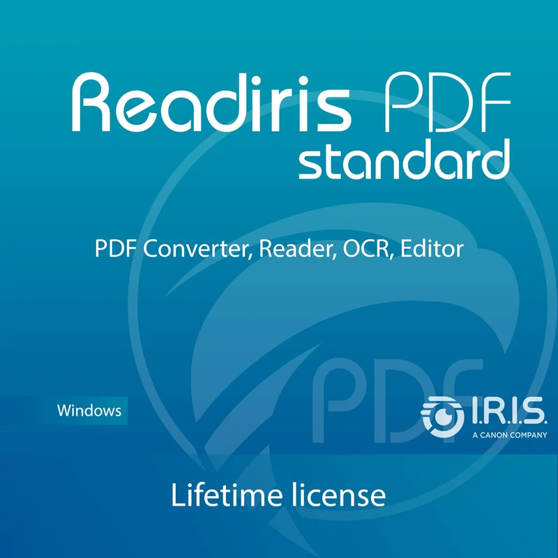 Readiris PDF Standard : Lifetime - Professional PDF Software Editor – Full OCR, Edit, Protect, Annotate, Convert, PDFs - 1 Windows PC / 1 User / Lifetime License