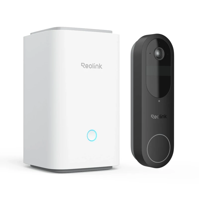 Reolink 2K Battery Video Doorbell with Home Hub, 2.4/5GHz Wi-Fi Doorbell Camera Wireless, 1:1 Head-to-Toe View, Package/Person/Vehicle Detection, Video Call, 64GB Local Storage with No Monthly Fee.