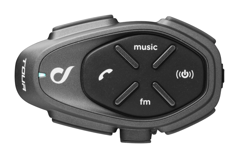 Interphone Tour HD Mono Intercom – Motorcycle Intercom for Communication Between 4 Motorcyclists up to 1.5 km Distance – with Bluetooth 4.2 for GPS and Calls – 25 Hour Battery Life and IP67 Waterproof