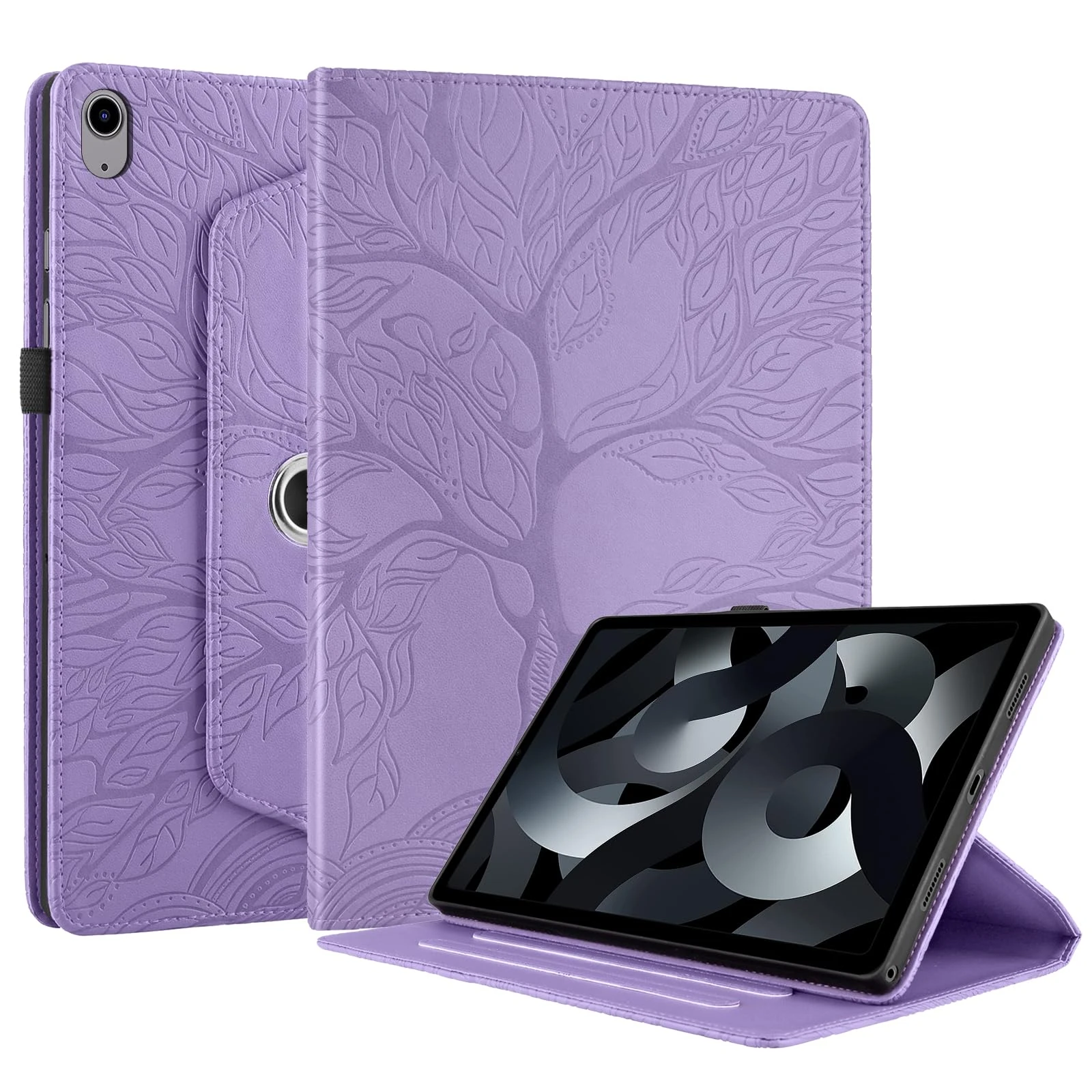 Succtopy Case for iPad 11th Generation 11 inch 2025 (A16), iPad 10th Generation 10.9 inch 2022 360 Degree Rotating Stand Case PU Leather Protective Cover with Pencil Holder Purple