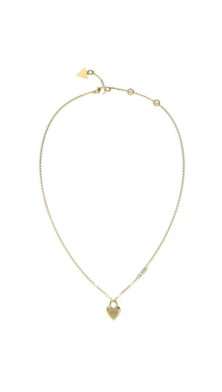 Guess JUBN04210JWYGT-U Heart Steel Necklace, No Gemstone