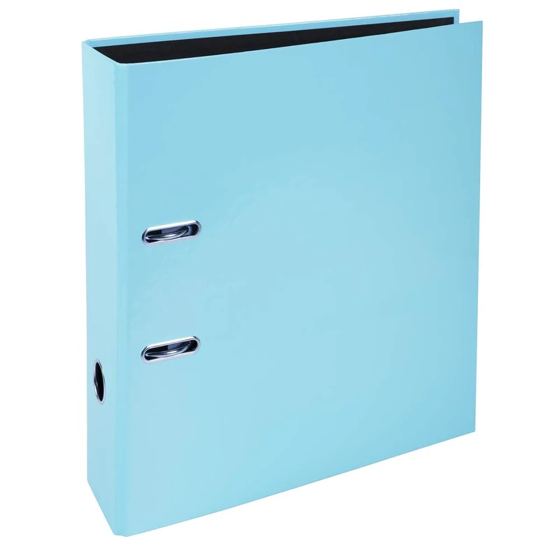 Exacompta - Ref 53564E - Box of 10 A4 Lever Arch Files Prem'Touch AQUAREL - 80mm Spine - 80mm Mechanical - External Dimensions: 32 x 28.5 x 8 cm - File Format A4 - Pastel Blue
