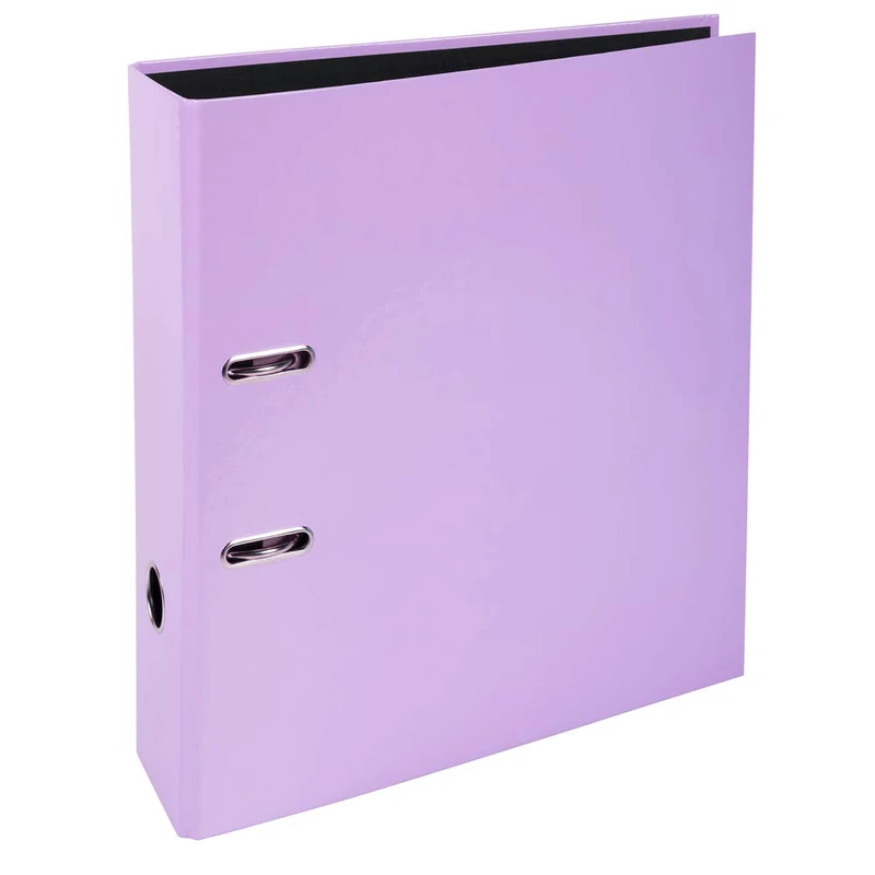 Exacompta - Ref 53565E - Box of 10 A4 Lever Arch Files Prem'Touch AQUAREL - 80mm Spine - 80mm Mechanical - External Dimensions: 32 x 28.5 x 8 cm - A4 File Format - Purple