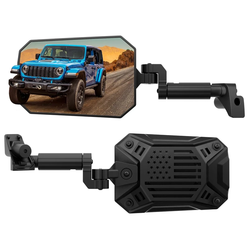 JOYTUTUS Mirrors Doors Off Compatible with 2024 2025 Wrangler JL Gladiator JT, Wrangler JL Side Mirrors with Doors Off Wider View No Vibrate & Wobble (NOT FIT 1986-2023 Wrangler Gladiator)